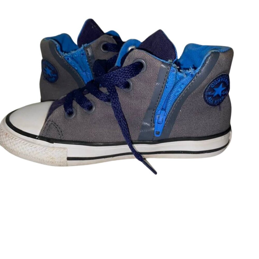Converse Chuck Taylor All Star High Top Zip Sneakers Toddler/Infant Size 10 Gray